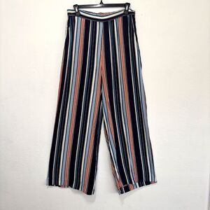 Live To Be Spoiled Womens Wide Leg Pants Large Boho Hippie Maximalist Colorful